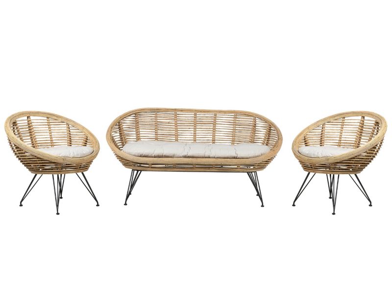 Zestaw ogrodowy Maratea Rattan Naturalny 1 kpl
