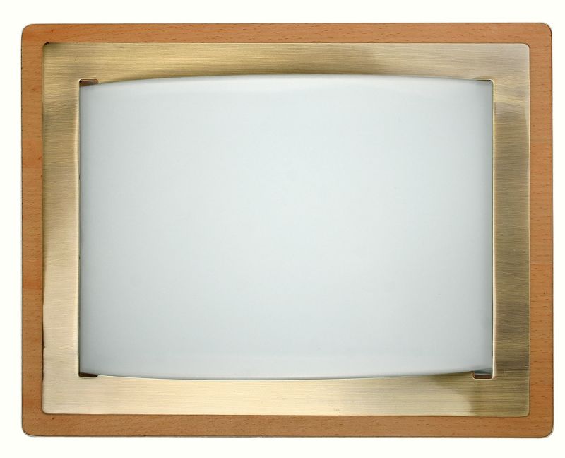 Plafon kwadratowy Candellux Mera kwadratowy 36 cm mosiężno-złoty 2xE27x60W IP20 - 1 szt.