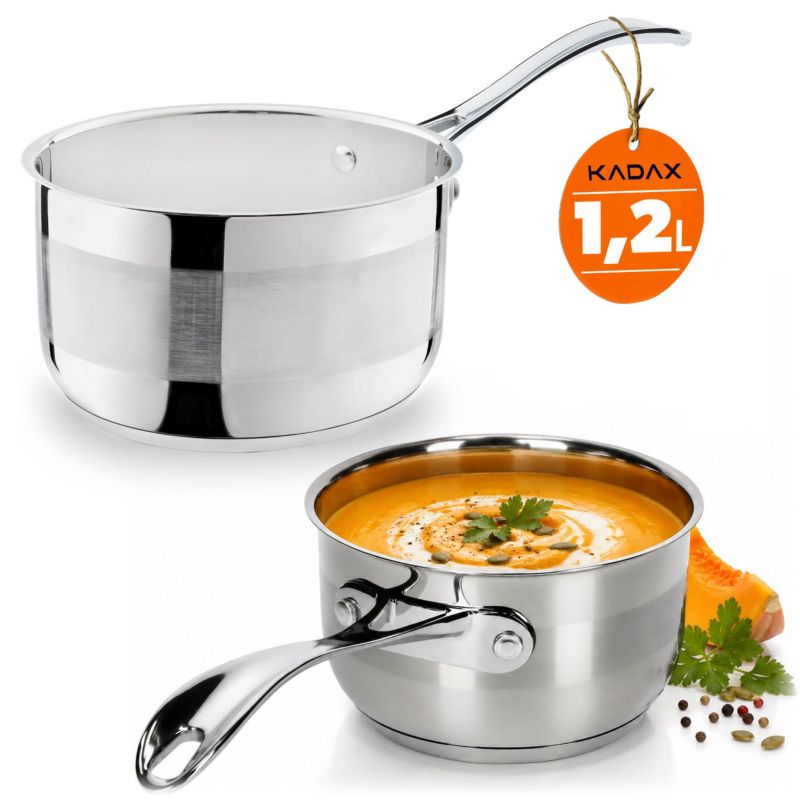 Rondelek KADAX Stalowy Garnek Z Rączką 15 cm 1,2 L 1 szt.
