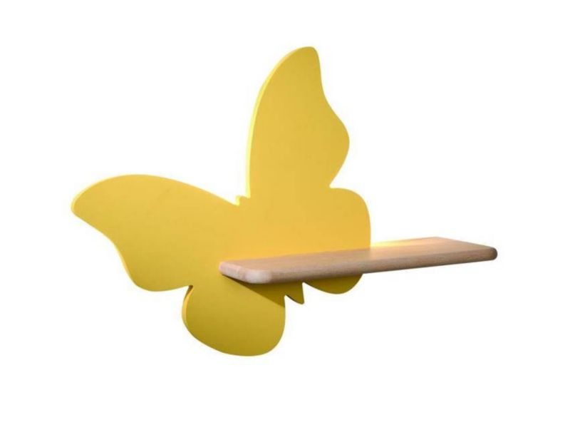 Kinkiet ścienny Candellux Butterfly jasne drewno i żółty LED 4W 4000K 250lm IP20 wym: 29,5 x 40 x 12 cm - 1 szt.