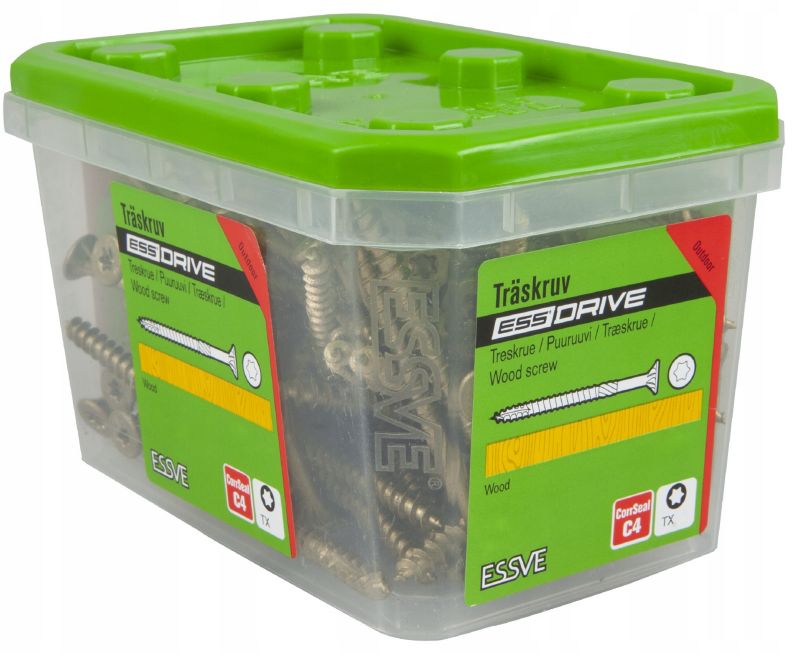 Wkręty ESSVE do drewna stożkowe 6 x 90mm, stal hartowana C4 100 szt.