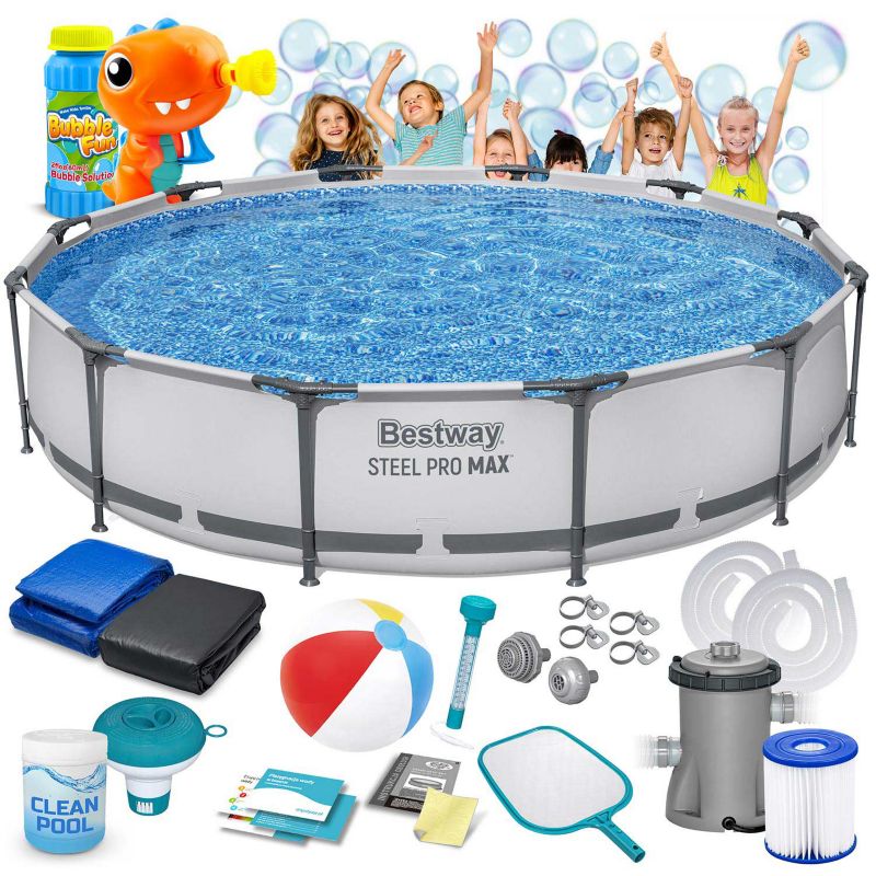 Basen stelażowy ogrodowy Bestway 366x76 cm zestaw 16w1 rodzinny 1szt.