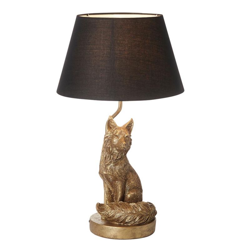 Lampa stołowa Endon FOX vintage złota 1xE14x15W IP20 wym:53x30x30cm - 1 szt.