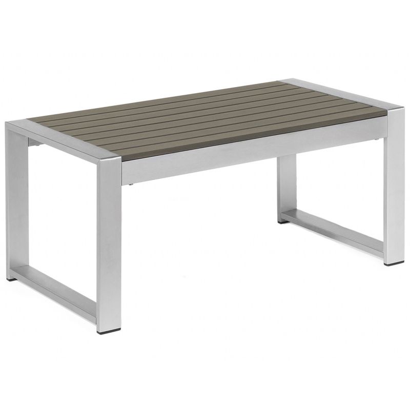 Stolik kawowy ogrodowy Salerno 90 cm 50 cm Metal Ciemnoszary 1 szt.