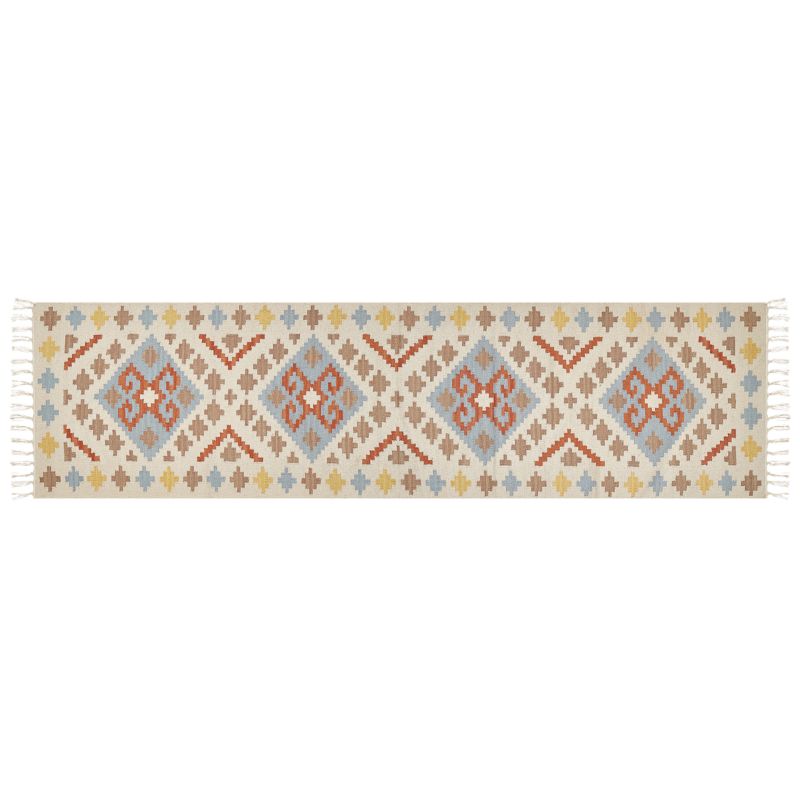 Dywan Atan Kolorowy 80 x 300 cm Bawełna Kilim 1 szt.