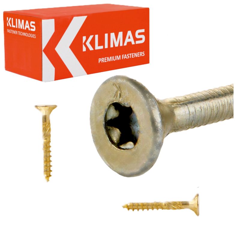 Wkręty do drewna Klimas WKCS 3,5x35 mm z łbem stożkowym 500szt