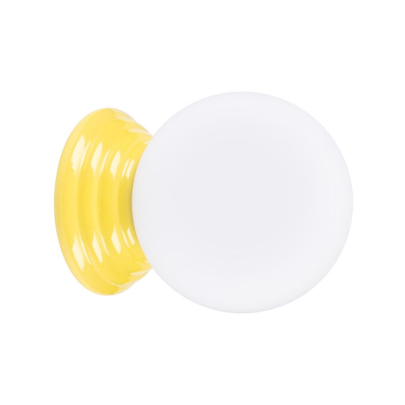 Kinkiet ścienny ceramiczny szkliwiony Sollux Lighting ZORI żółty 1xG9x15W IP44 - 1 szt.