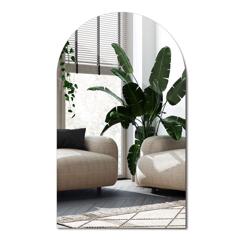 Lustro Owalne ze ściętym bokiem Wallfluent 50 x 90 cm do Salonu Korytarza 1 szt.
