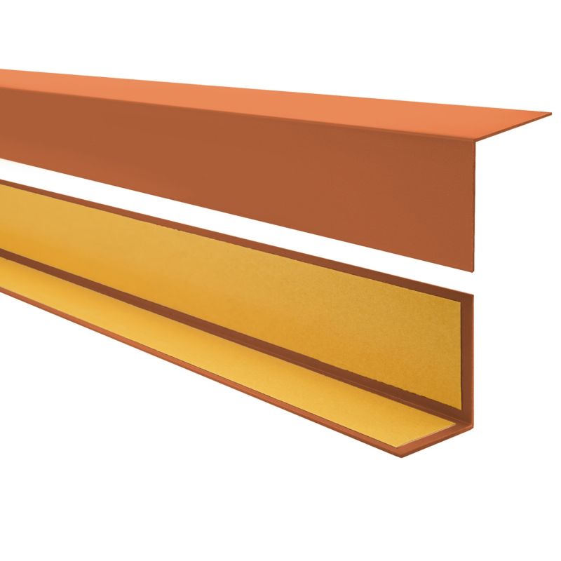 Kątownik twardy samoprzylepny PCV 15x15 mm QUEST, Profil Narożny Dekoracyjny L - 200 cm, ceglany