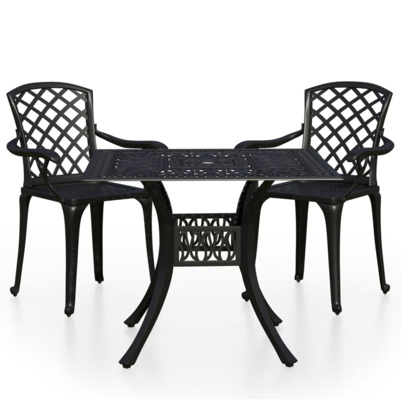 Zestaw mebli ogrodowych bistro WaszeMeble aluminium czarny WM-3070587 1 kpl