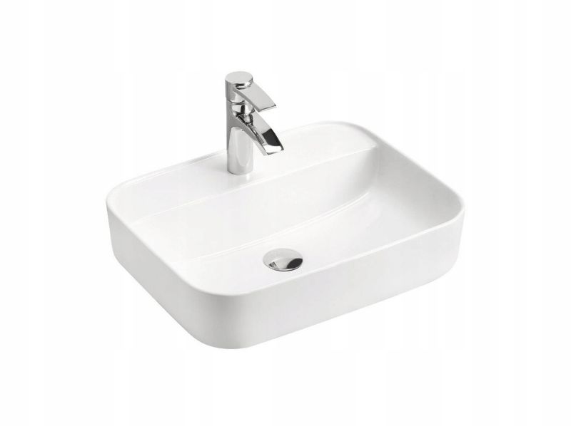 Umywalka nablatowa Furnidea 50 cm biały połysk kwadratowa MAGIC 1 szt.