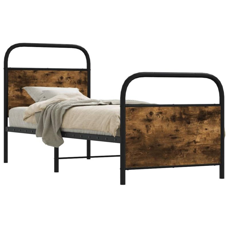 Łóżko metalowe WaszeMeble 75x190 cm brązowe WM-4100217 1 szt.