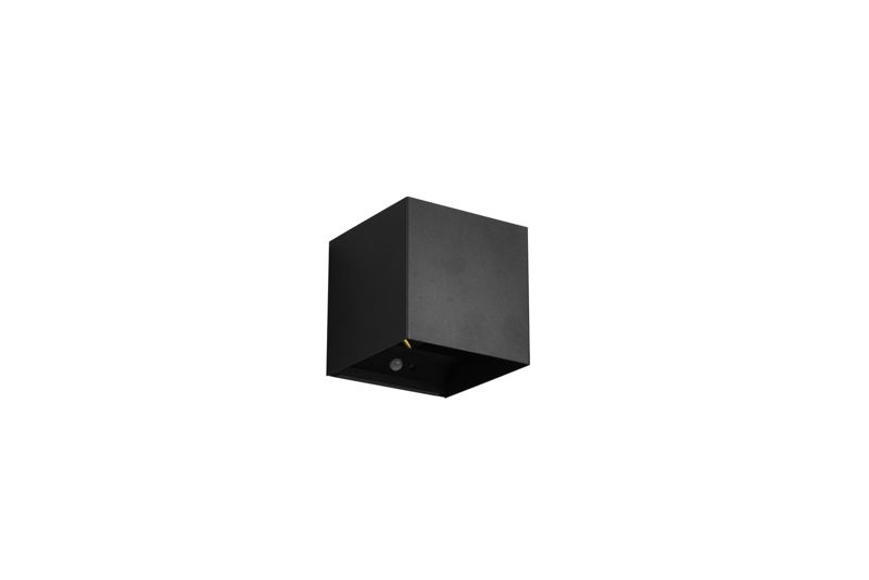 Kinkiet zewnętrzny z czujnikiem RL Talent czarny LED 1W 3000K 2x50lm IP44 wym: 10 x 10 x 10,5 cm metal - 1 szt.