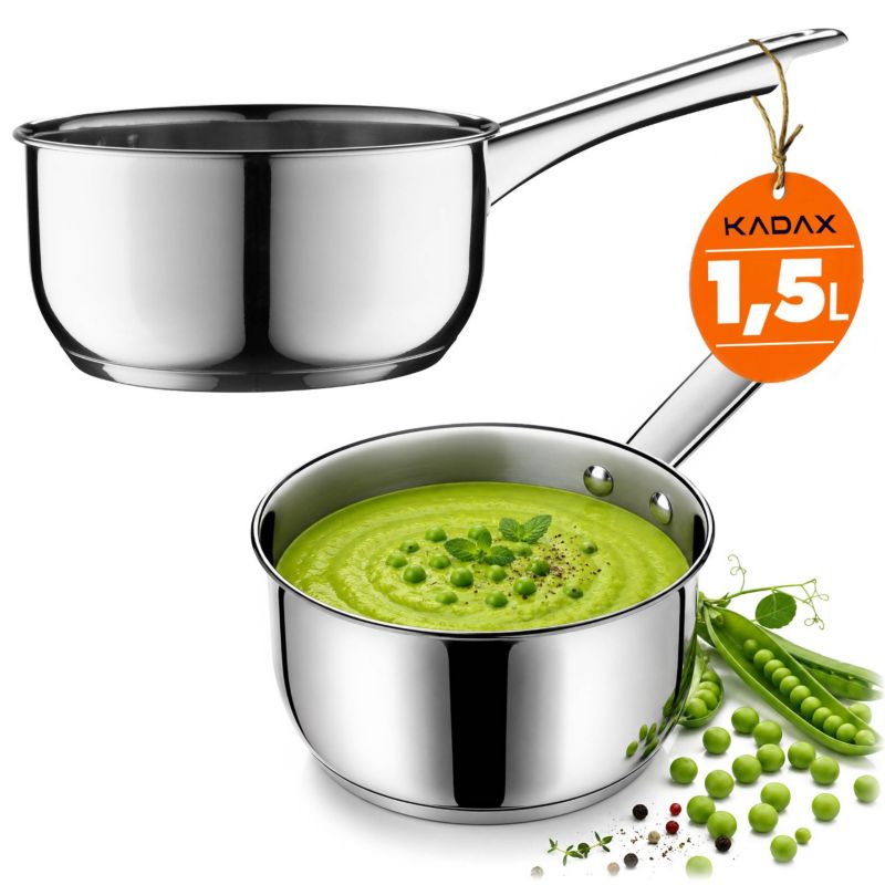Garnek KADAX Rondel 1,5L indukcja Gaz Stalowy Stal 16cm 1 szt.