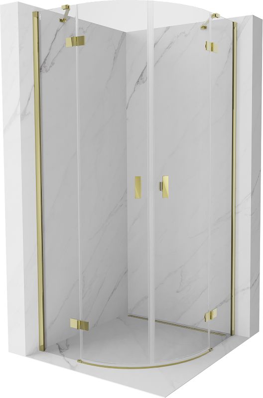 Kabina prysznicowa półokrągła Mexen Mist złota 90x90 cm - 8A33-090-090-50-00 1 szt.