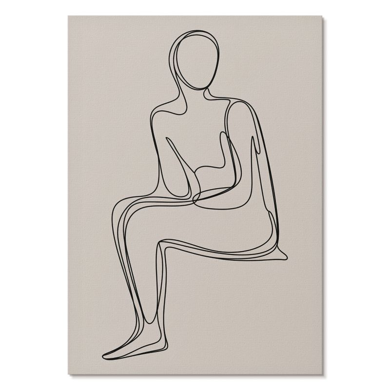 Obraz Plakat Canvas Tulup 29,7x42 cm (A3) Lineart postaci Do salonu, biura, sypialni 1 szt.