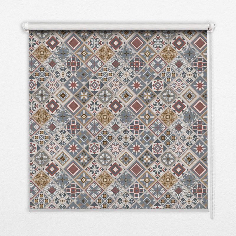 Roleta Dekoracyjna Tulup 60x140 cm Ozdobne Romby Montaż do ściany/sufitu 1 szt.
