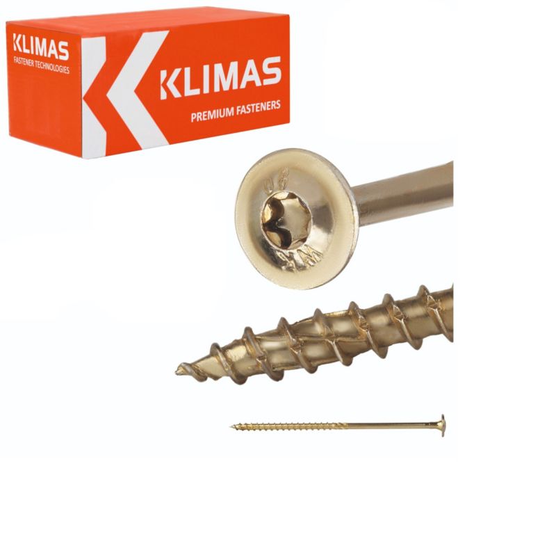 Wkręty ciesielskie Klimas WKCP 8x240 mm do drewna z łbem talerzowym 50szt
