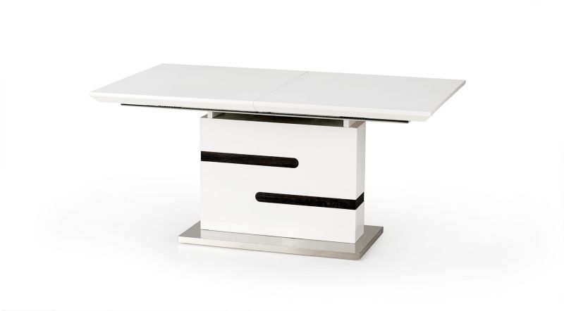Stół Halmar MONACO 160(200)x90 rozkładany biały/szary 1 szt