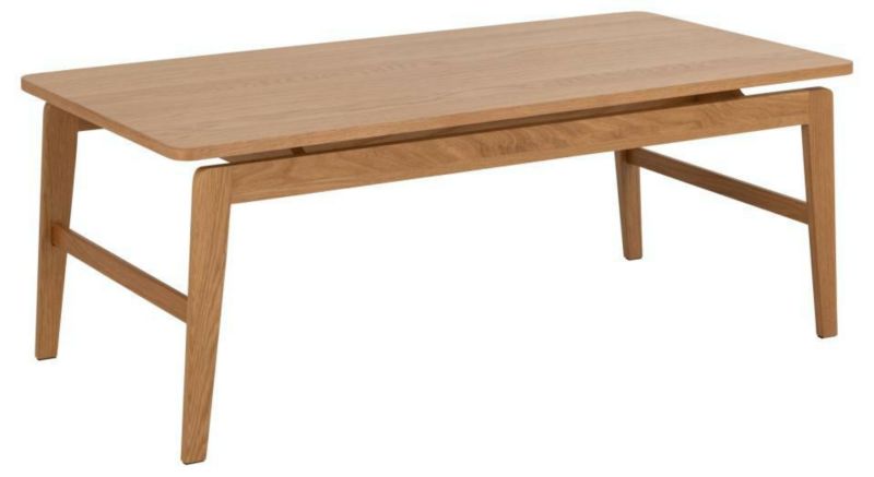 Stolik kawowy drewniany prostokątny Essex ACTONA dębowy styl skandynawski 120x60 cm do salonu 1 szt.