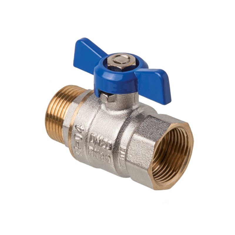 Zawór Kulowy do Wody CO Kurek Odcinający GW/GW 1/2"x1/2" 140C INVENA Prov 1 szt.