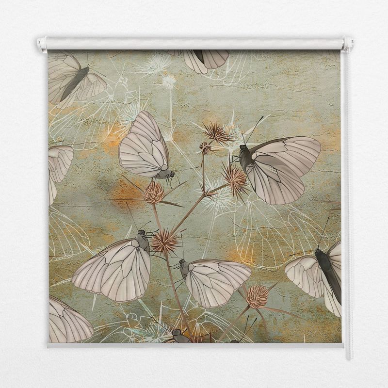 Roleta Wewnętrzna Tulup 150x140 cm Motyle Na Łące Montaż do ściany/sufitu 1 szt.