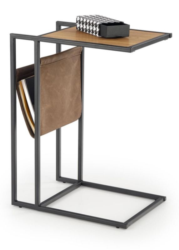 Stolik pomocniczy Halmar loft dąb złoty 47x33x65 cm 1 szt.