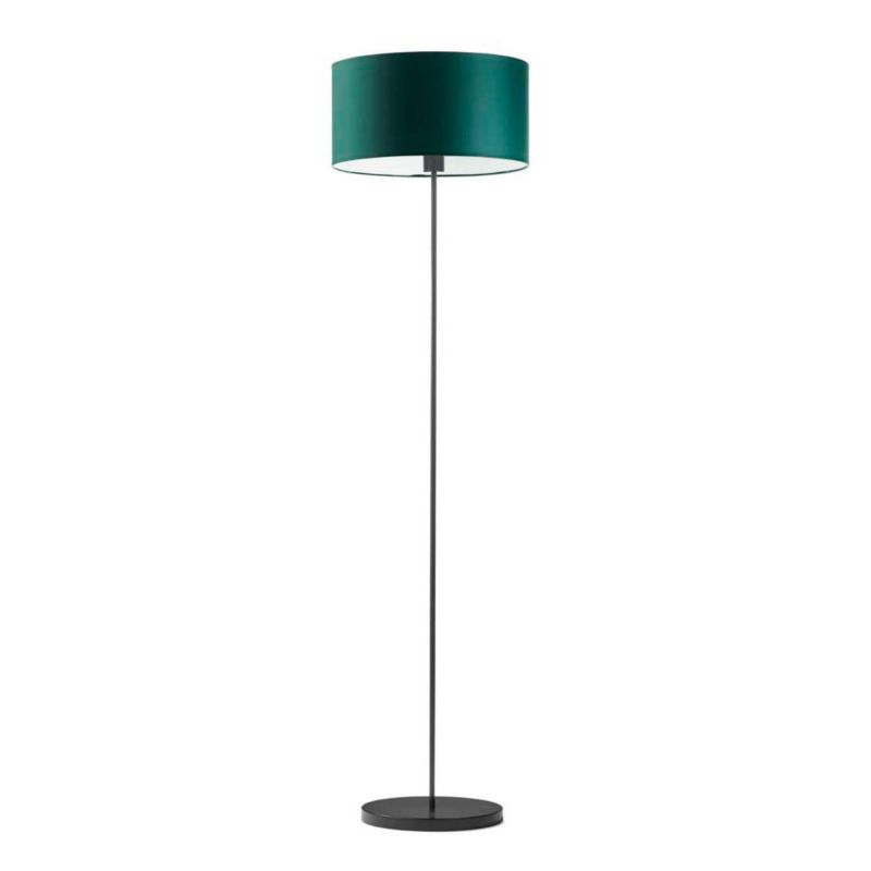 Lampa stojąca Volta Light Factory podłogowa z abażurem butelkowa zieleń walec 40cm BLUES 1szt.