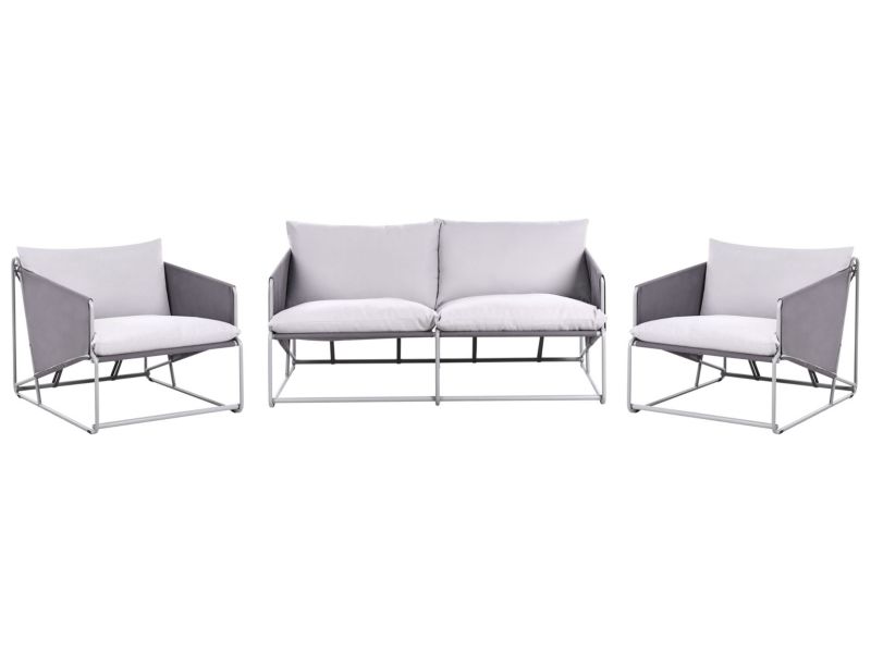 Zestaw ogrodowy dla 4 osób Ponte Metal Szary 1 kpl