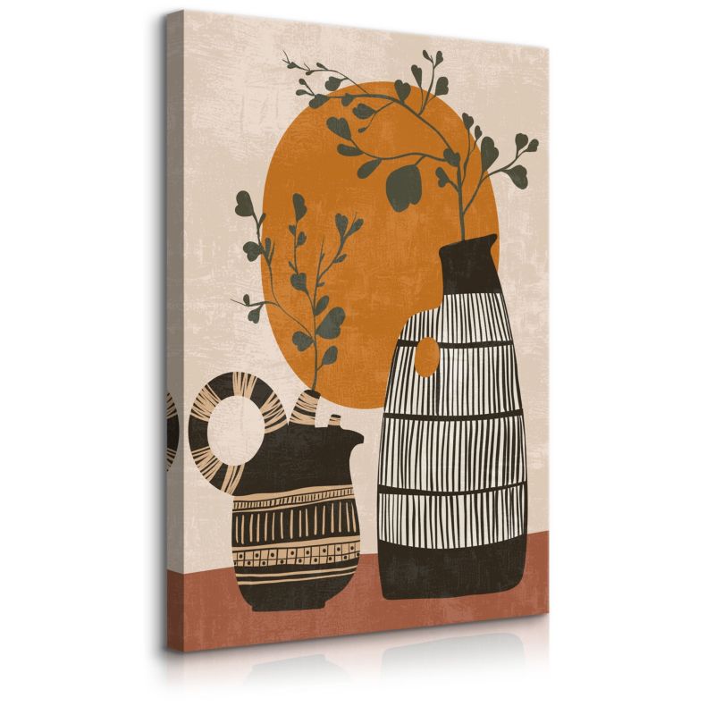 Obraz Muralo Do Salonu Japońskie Drzewka Martwa Natura Styl Boho 70x100 cm 1 szt.