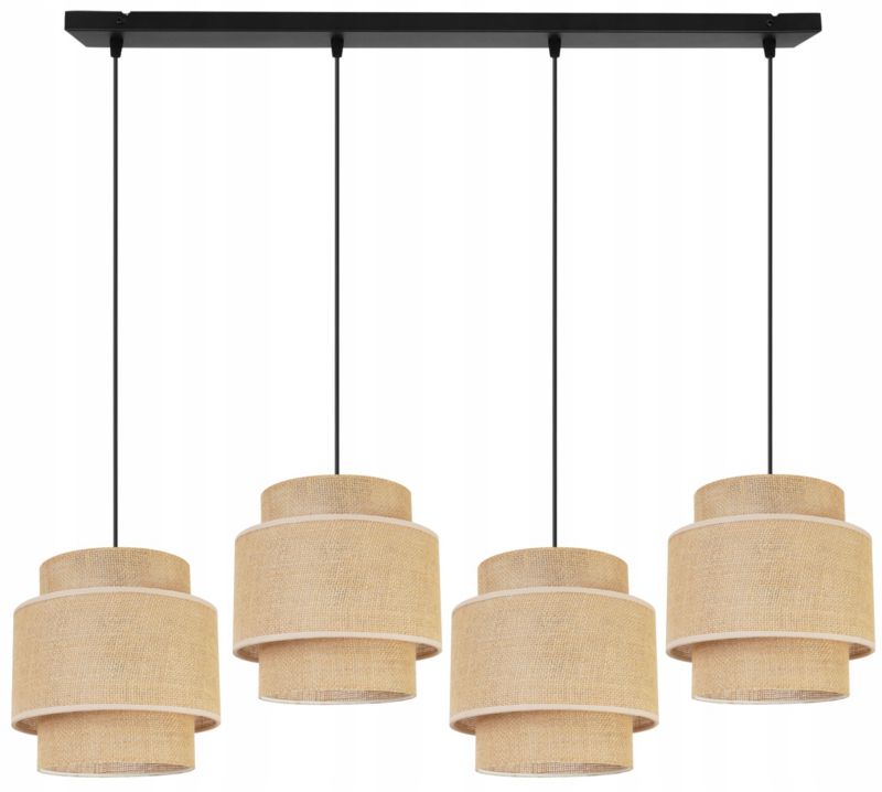 Lampa sufitowa wisząca Light Home LH Boho Juta 4x E27 60W naturalny 1szt.