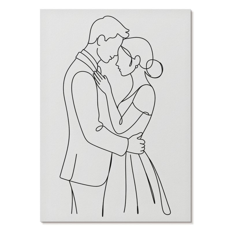 Plakat na Płótnie Tulup 21x29,7 cm (A4) Romantyczna para Do sypialni, salonu, biura 1 szt.