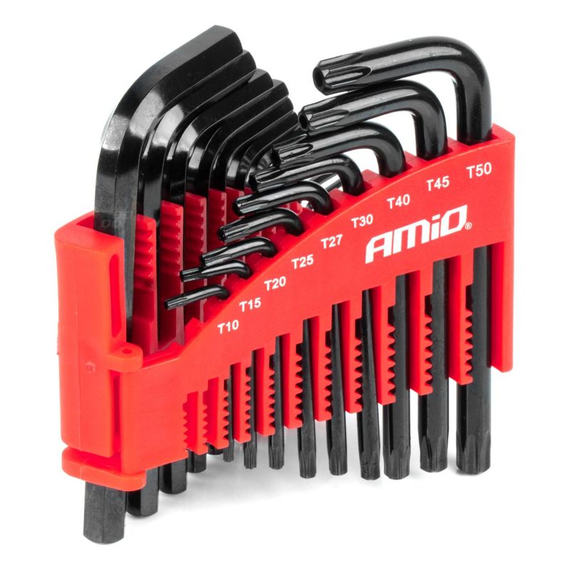 Klucze AMIO IMBUS HEX TORX CRV imbusy zestaw czarne 1 kpl.