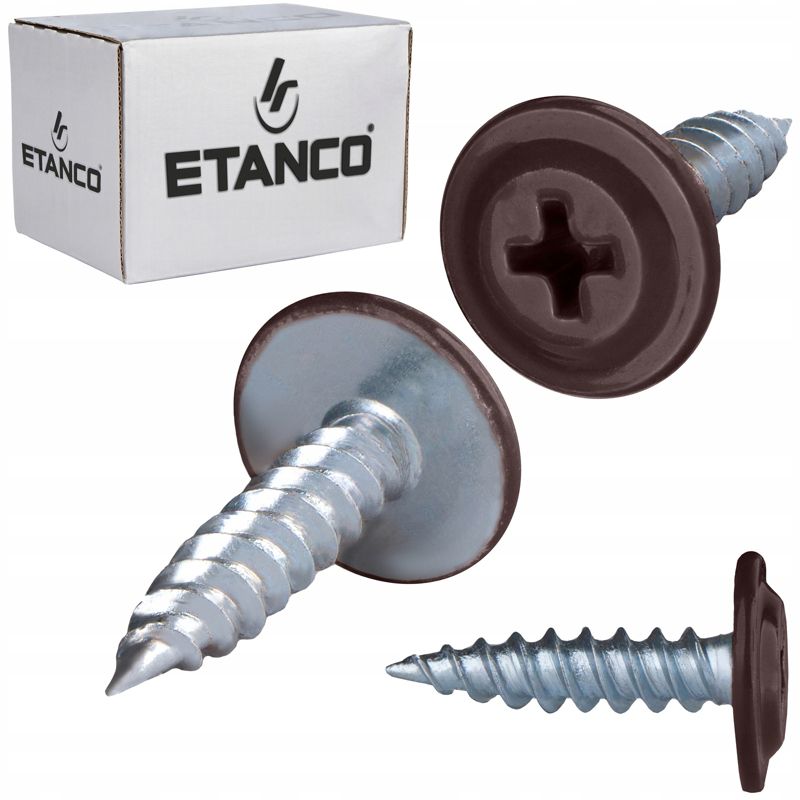 Wkręty Podkładkowe Etanco Do Drewna 4,2X16Mm, Ral8017 Gm-S 250Szt.