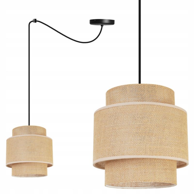 Lampa sufitowa wisząca Light Home Boho Spider 1x E27 60W juta czarny/beżowy 1szt.