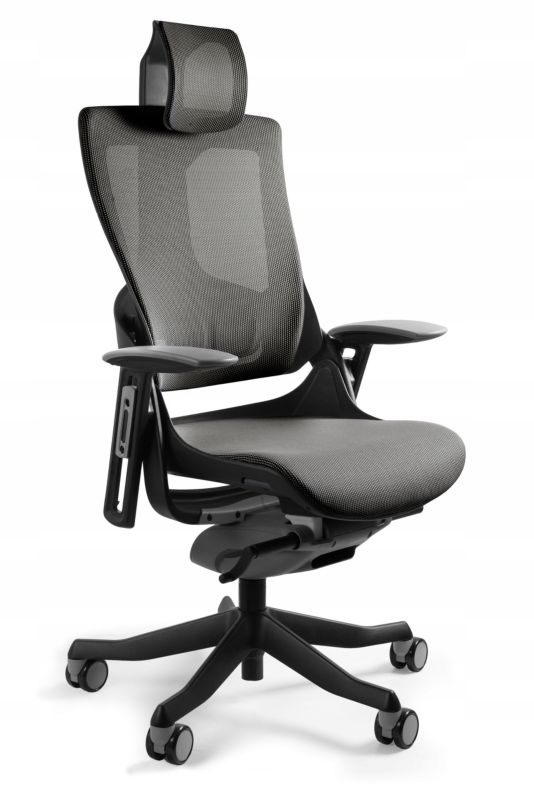 Fotel Unique ergonomiczny WAU 2 czarny/charcoal siatka 1szt