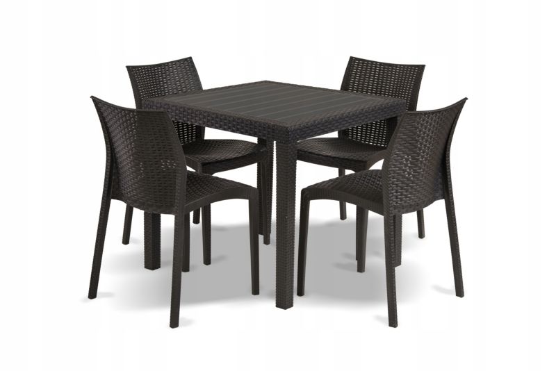 Meble ogrodowe Corciano MINI Madame stół King 79 cm 4 osobowy zestaw mebli 1kpl.