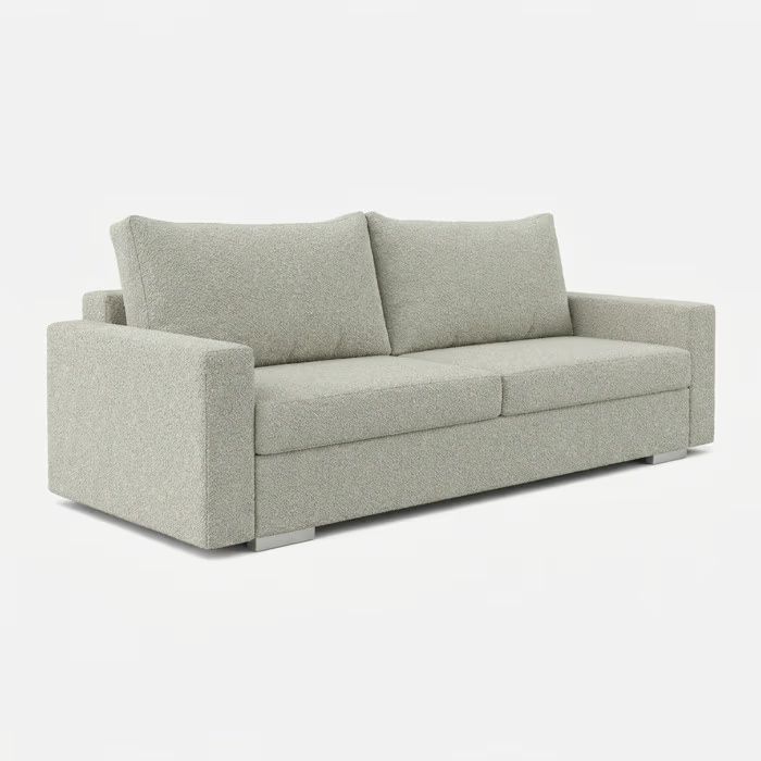 Sofa Rozkładana Kanapa z Funkcją Spania Mebel Elite DRAVOS Dwuosobowa Do Salonu Szara 1szt