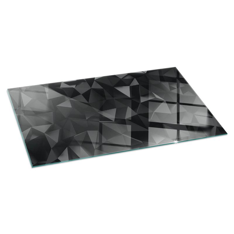 Szkło Hartowane pod Kominek/Piec Tulup 120x60 cm Szyba Ochronna Trójwymiarowa geometeria 1 szt.