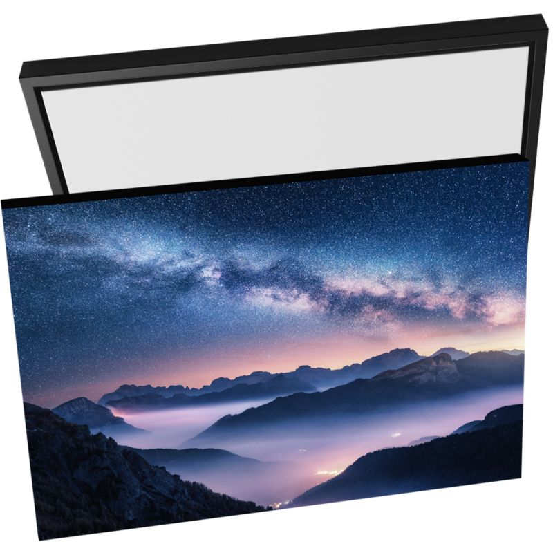 Obraz LED LED'S Design Gwiazdy nad Dolomitami ramka czarna CANVAS SLIM 40x60 + zasilacz 1 szt.
