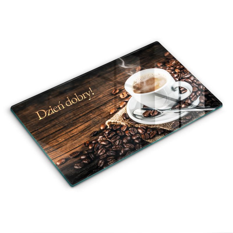 Szklana deska do krojenia Wallfluent 30x52 cm Napis: Dzień dobry 1 szt.