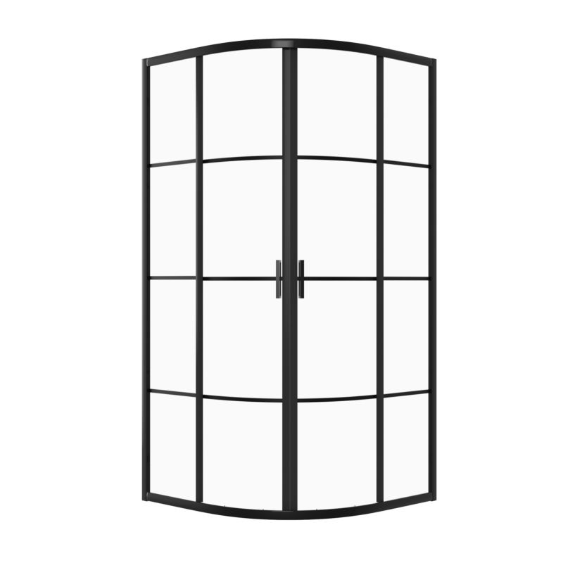 Kabina prysznicowa SEVANTE PAXI 90x90 półokrągła uchylna czarna 1 szt.