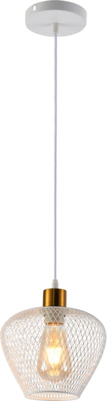 Lampa wisząca Vargo biało-mosiężny 1xE27x60W IP20 wym: 100x20x20cm - 1 szt.
