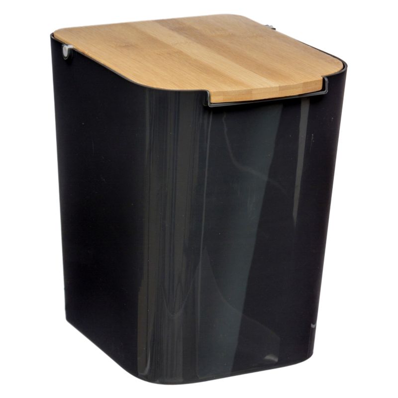 Kosz na śmieci Natureo 5five Simply Smart czarny z pokrywą 5 L 1 szt.