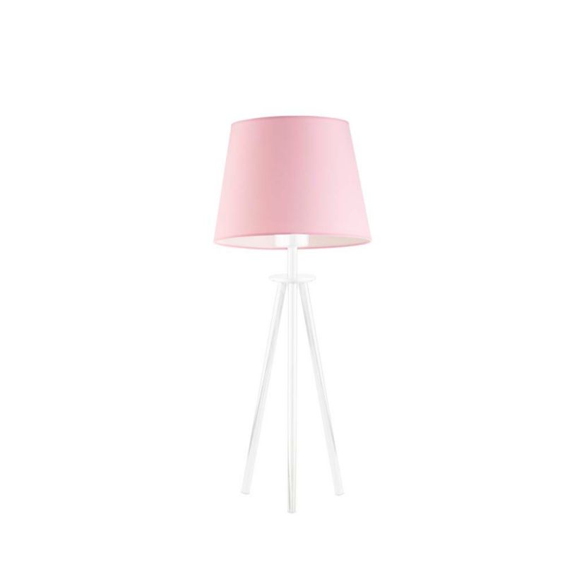Lampka Nocna Volta Light Factory Deco Abażur Różowy Stożek 1xE27 1szt.