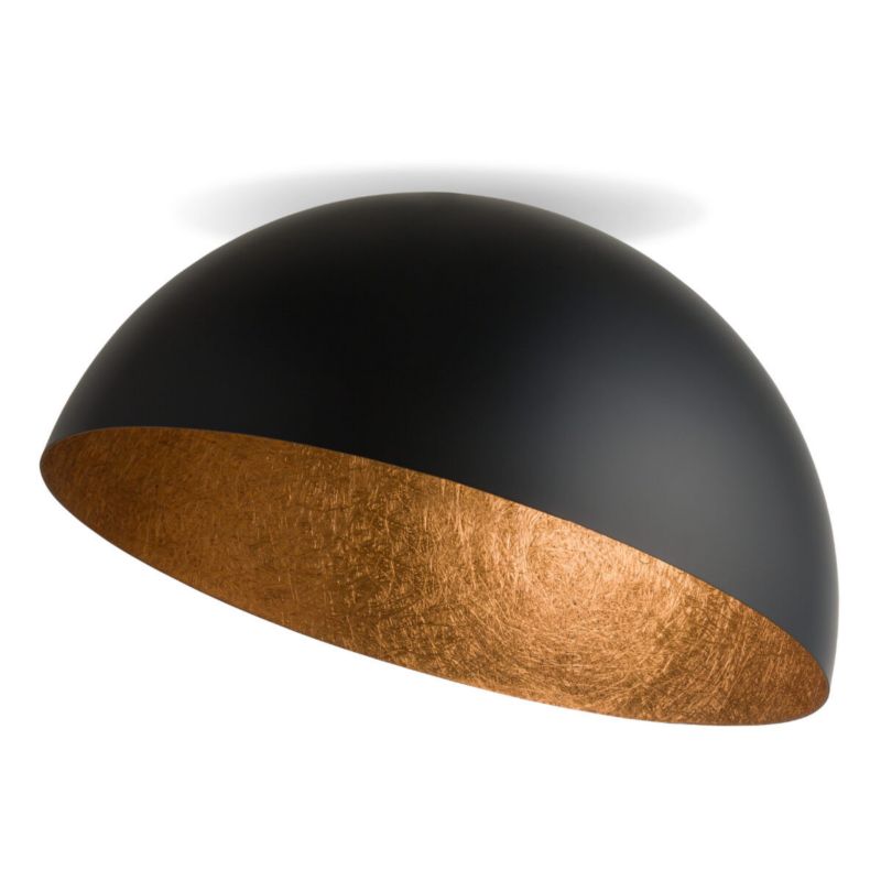 Lampa sufitowa wisząca Sigma Lighting Sfera 1536 czarna-miedziana dekoracyjna 1xE27 x 1 szt.