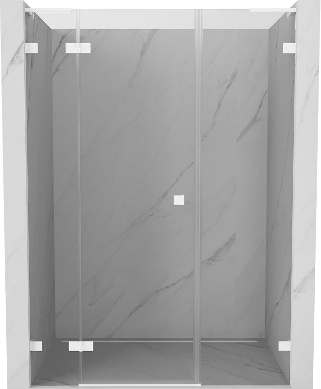 Drzwi prysznicowe uchylne Mexen Lunar L białe 155x200 cm 1 szt.