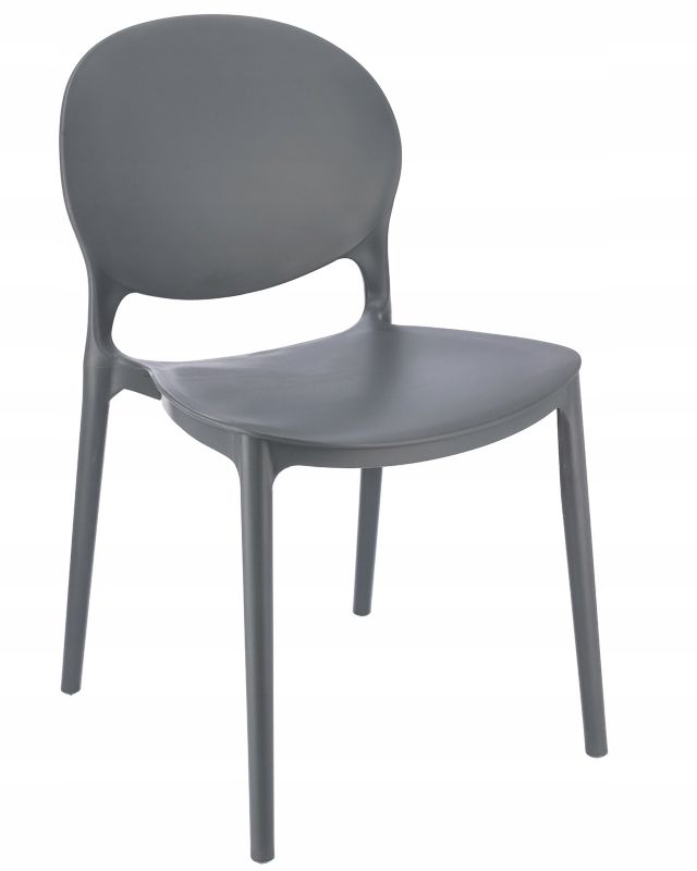Krzesło ogrodowe JUMI profilowane plastikowe 80 cm szare 1 szt.