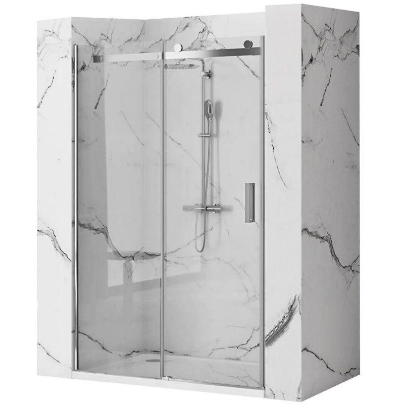 Drzwi Prysznicowe Przesuwne Rea Nixon-2 120 Chrom 1,4X120X190Cm 1 Szt