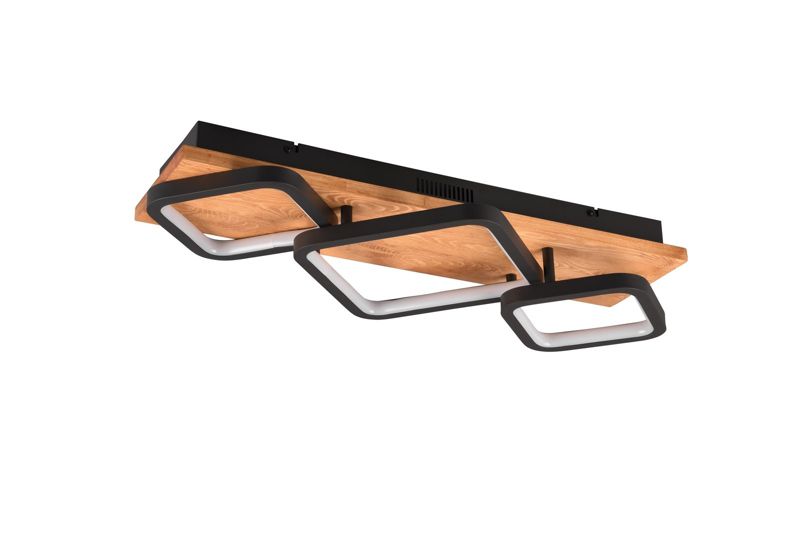 Lampa sufitowa Trio RAMA czarna LED 32W biały ciepły 3000K 3800lm IP20 - 1 szt.